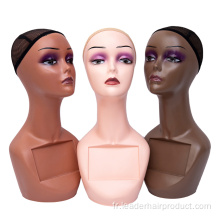 Têtes de mannequin de perruque d&#39;affichage de maquillage féminin pour perruques